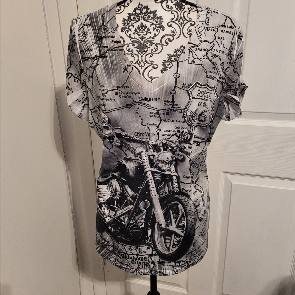 Big Bang motorcycle route 66 tee shirt‎
